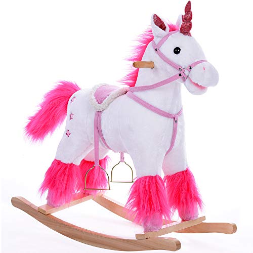 Kinder Zimmer Schaukel Pferd Einhorn Pferdegeräusch Soundeffekt rosa pink lila 