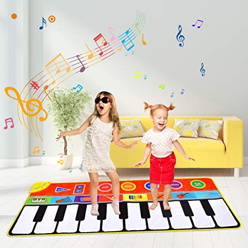 Früherziehung Kinder Musikmatte Klaviermatte Spielteppich Kriechende Piano Pad 