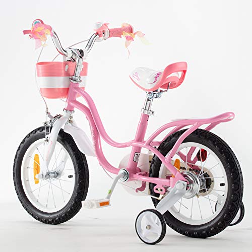 Royalbaby Schwan Mädchen Fahrrad 16 Zoll Kinderfahrrad mit Stützrädern Rosa 