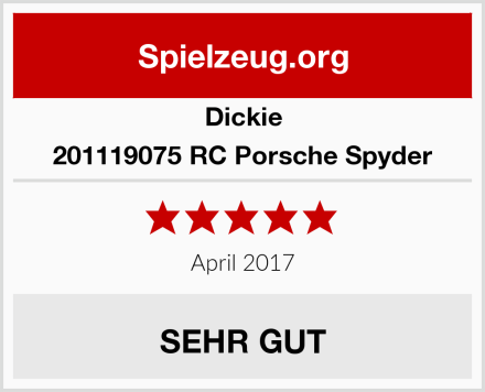 Dickie 201119075 RC Porsche Spyder Test