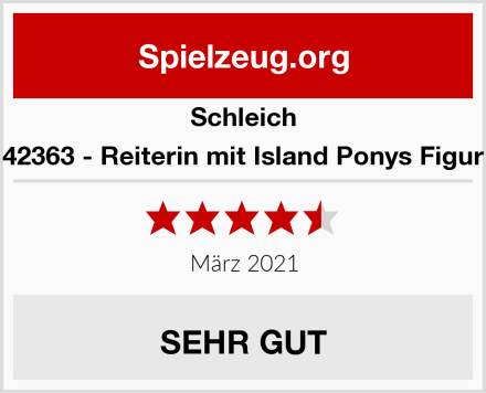 Schleich 42363 - Reiterin mit Island Ponys Figur Test