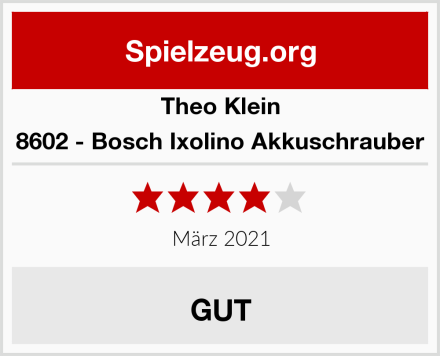 Theo Klein 8602 - Bosch Ixolino Akkuschrauber Test