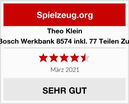 Theo Klein 8335 Bosch Werkbank 8574 inkl. 77 Teilen Zubehör Test