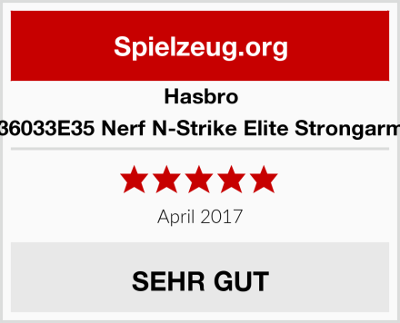 Hasbro 36033E35 Nerf N-Strike Elite Strongarm Test