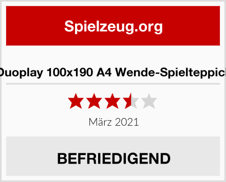  Duoplay 100x190 A4 Wende-Spielteppich Test