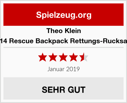 Theo Klein 4314 Rescue Backpack Rettungs-Rucksack Test