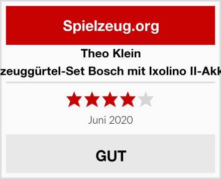 Theo Klein 8313 - Werkzeuggürtel-Set Bosch mit Ixolino II-Akkuschrauber Test