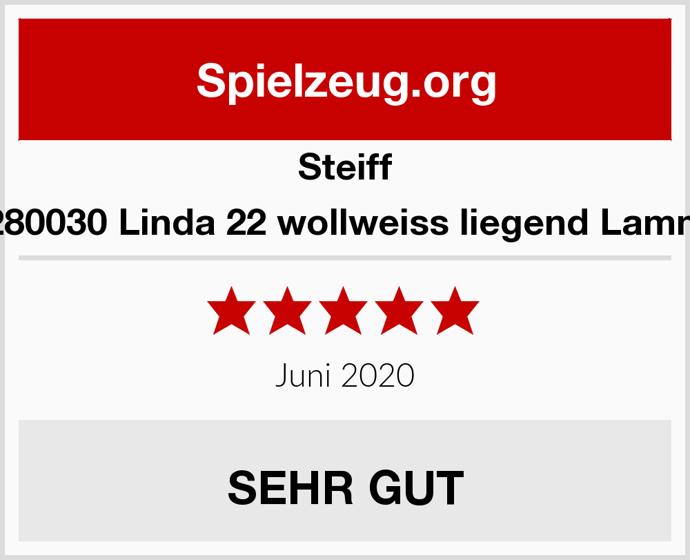 Weiss Steiff 280030 Linda 22 wollweiss liegend Lamm