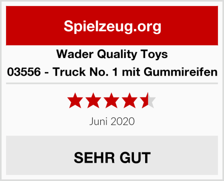 Wader Quality Toys 03556 - Truck No. 1 mit Gummireifen Test
