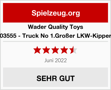 Wader Quality Toys 03555 - Truck No 1.Großer LKW-Kipper Test