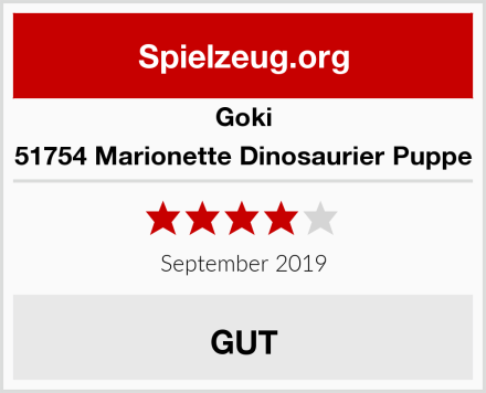 Goki 51754 Marionette Dinosaurier Puppe Test