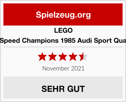 LEGO 76897 Speed Champions 1985 Audi Sport Quattro S1 Test