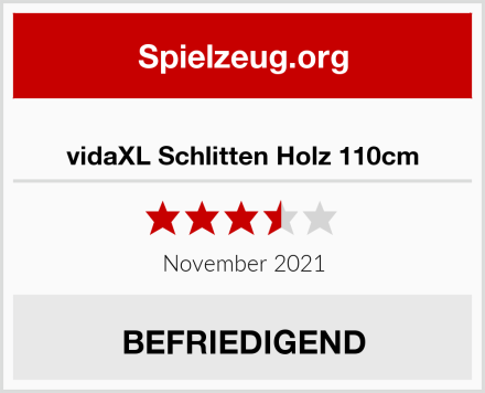  vidaXL Schlitten Holz 110cm Test