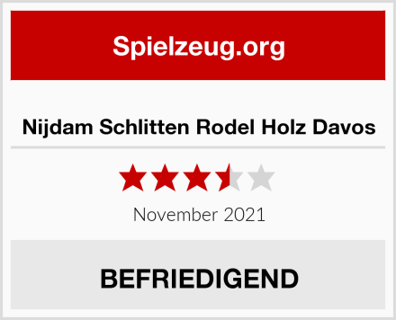  Nijdam Schlitten Rodel Holz Davos Test
