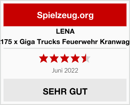 Lena 02175 x Giga Trucks Feuerwehr Kranwagen Test