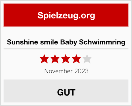  Sunshine smile Baby Schwimmring Test