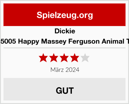 Dickie 203815005 Happy Massey Ferguson Animal Trailer Test