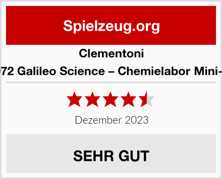 Clementoni 59072 Galileo Science – Chemielabor Mini-Set Test