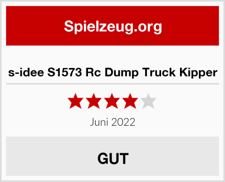  s-idee S1573 Rc Dump Truck Kipper Test