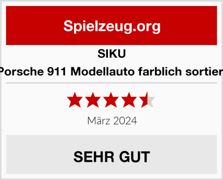 SIKU Porsche 911 Modellauto farblich sortiert Test