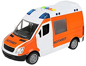 Krankenwagen Notarzt Blaulicht Sirene Rettungswagen Modellauto Spielzeug Kinder 