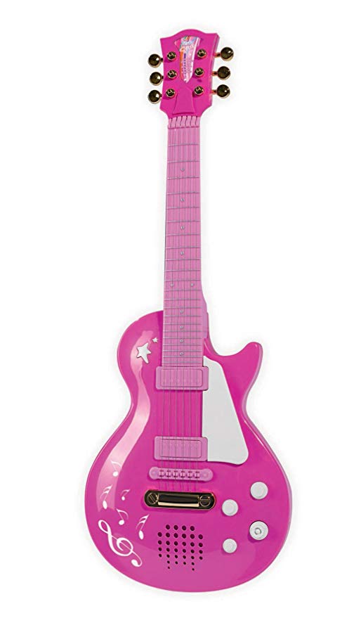 E-Gitarre Kinder Foxom 4 Saiten e-Gitarre Rock Gitarre Musikinstrument Spielzeug Gitarre Geschenk für Kinder Mädchen ab 3 Jahre