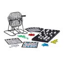Relaxdays Bingo Spiel mit Metalltrommel