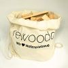  rewoodo Holzbausteine mit Baumwollbeutel