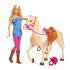 Barbie FXH13 &#8211; Pferd mit Mähne und Puppe