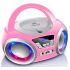 Cyberlux-Store Pretty Kitty Pink CD-Player mit LED-Beleuchtung
