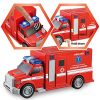  JOYIN 3 in 1 Reibungsgetriebenes Feuerwehr Spielzeug