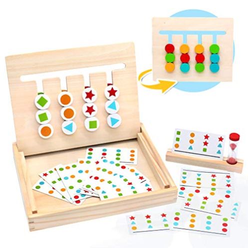  Symiu Montessori Spielzeug Holzpuzzle