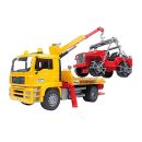 Bruder 02750 Toys Man TGA Abschlepp-LKW mit Geländewagen