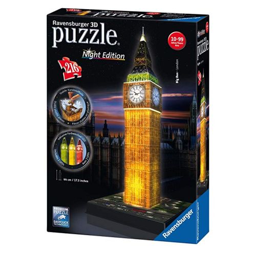 Ravensburger 12588 3D-Puzzle Big Ben bei Nacht