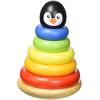 Tooky Toy Steckspiel aus Holz - Pinguin Turm