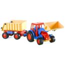 Wader Quality Toys 36130 - Basics Traktor mit Anhänger