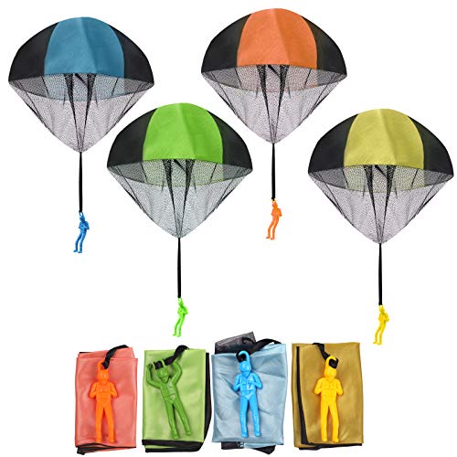 Figur mit Fallschirm für Kinder NEU Bundle Vier Fallschirmspringer 